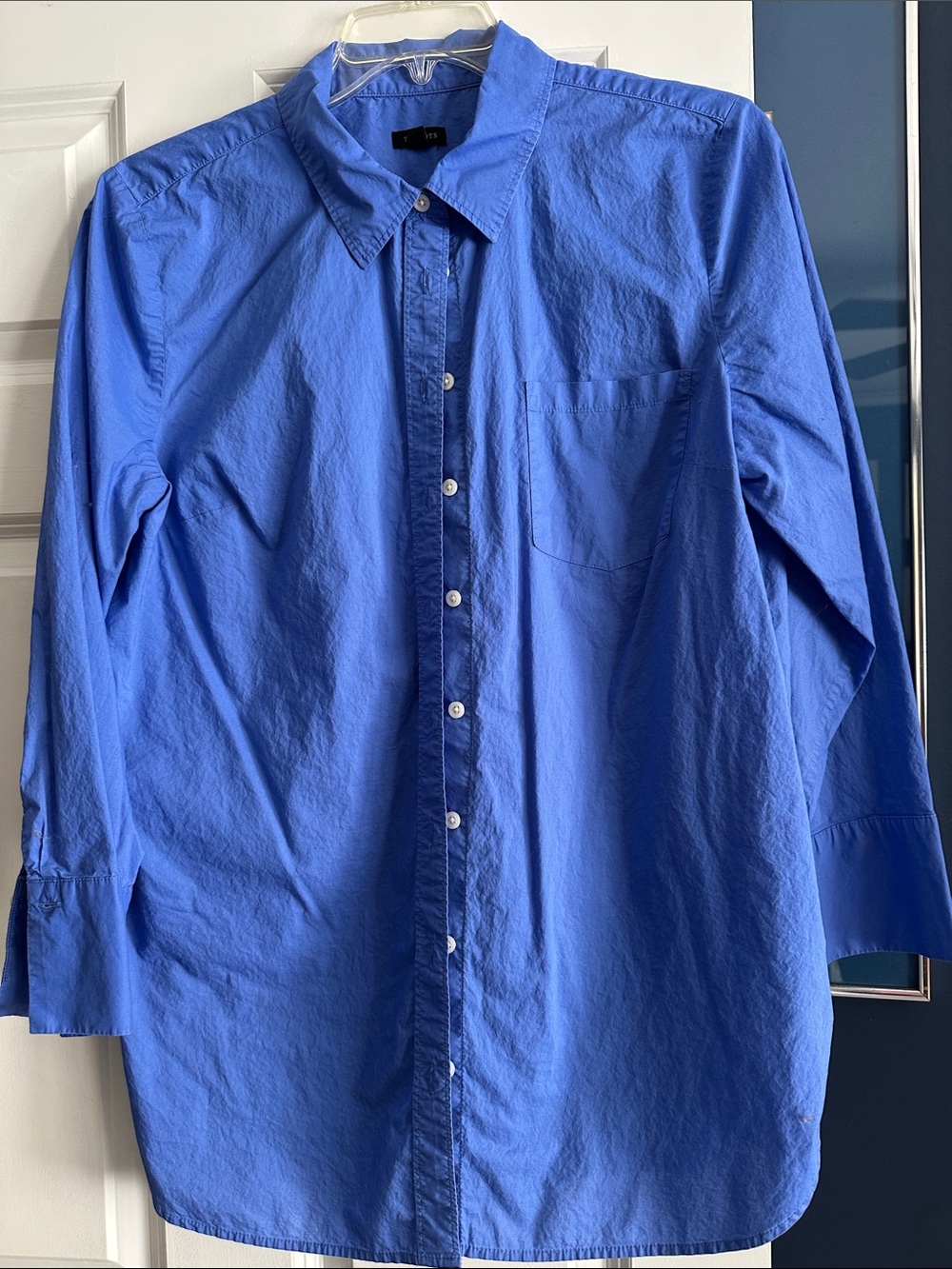 Talbots Long-Sleeve Button-Down Shirt in Bright Blue